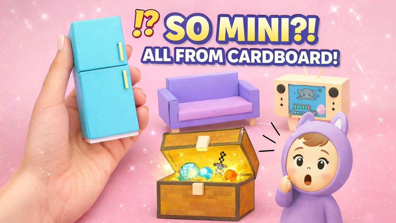 Cardboard DIY Mini Collection 😲 So Mini & Cute!