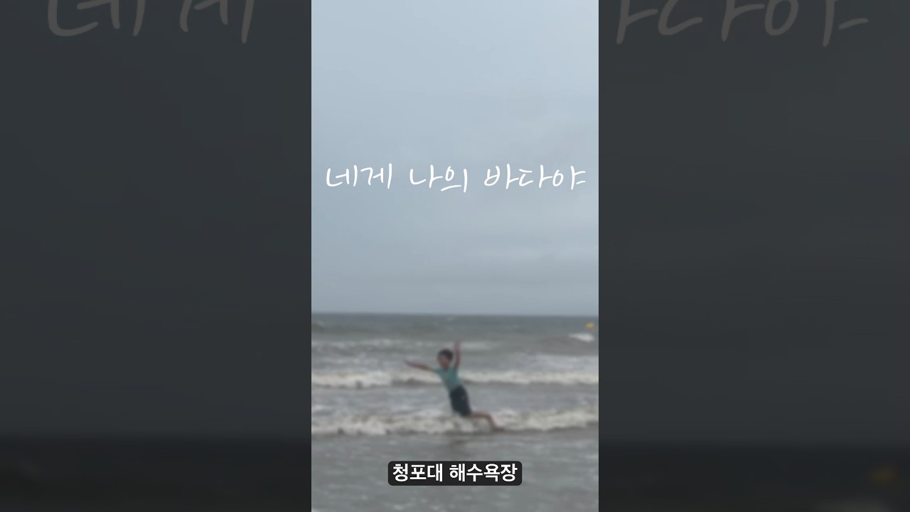 청포대 해수욕장에서 혼자 놀기 #바다 #수영 #sea #beach #funny #healing #shorts #swimming #travel