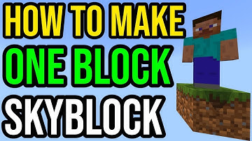 How To Make One Block Skyblock In Minecraft PS4/Xbox/PE