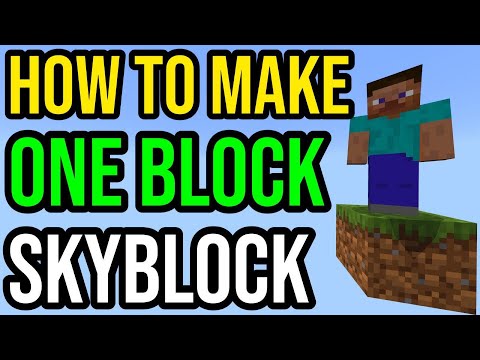 How To Make One Block Skyblock In Minecraft PS4/Xbox/PE