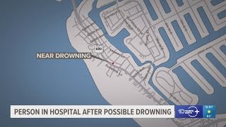 Person in hospital after possible drowning at Treasure Island Beach
