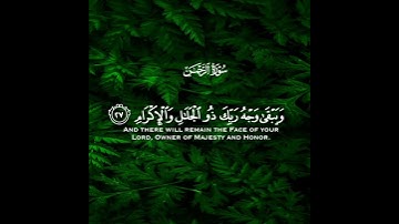 كل من عليها فان | سورة الرحمن | القارئ بندر آل يسر