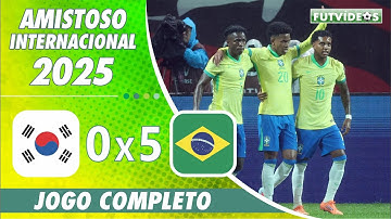 COREIA DO SUL 0X5 BRASIL - AMISTOSO INTERNACIONAL - JOGO COMPLETO (10/10/2025)