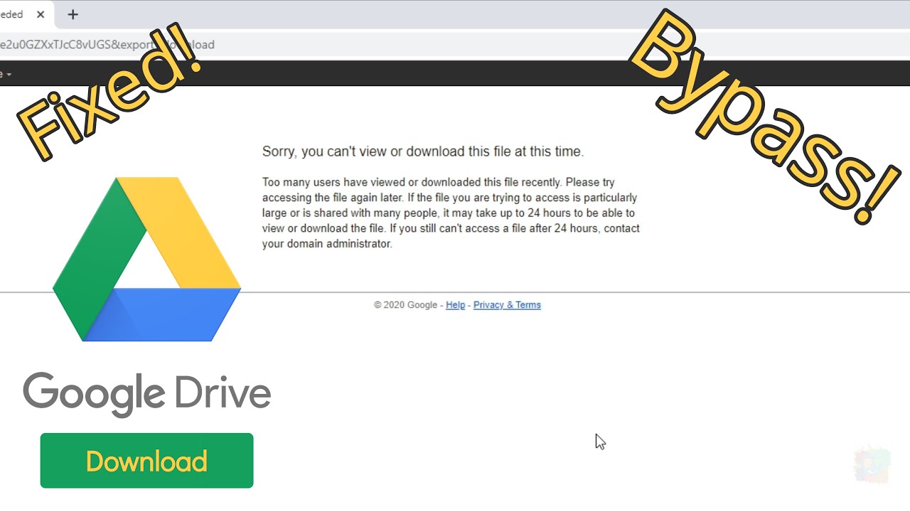 Why is there a download limit on Google Drive?