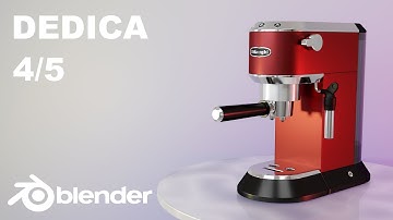 3D Modeling of a coffee machine DeLonghi Dedica in Blender | Part 4