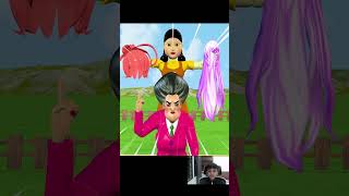 Scary Teacher 3D vs Squid Game Best Wig Challenge Troll Miss T Loser #shorts