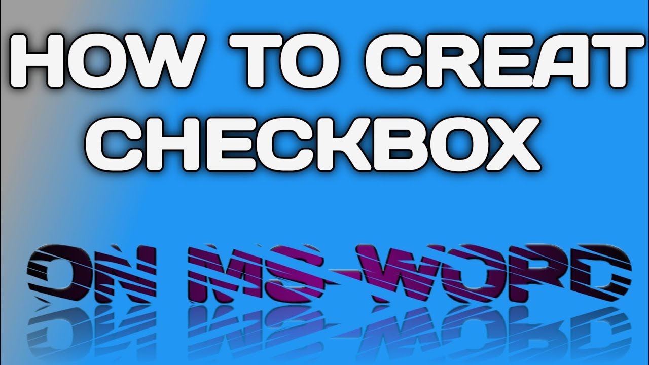 How to create checkbox on Microsoft word in Amharic - YouTube