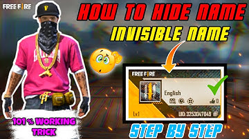 HOW TO HIDE YOUR NAME IN FREEFIRE IN TAMIL //  STEP BY STEP // 100% WORKING TRICK