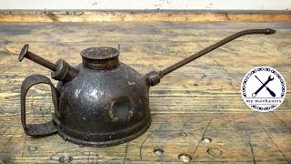 Antique Dented Oiler  Perfect Restoration