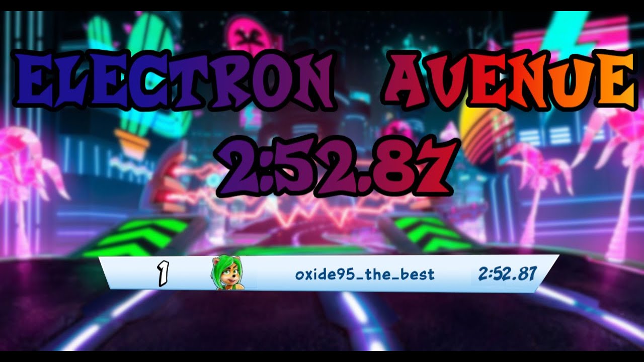 [CTR:NF] Electron Avenue 2:52:87 (Glitchless Former World Record)
