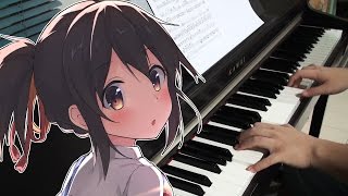 Kimi no Na wa OST - 三葉のテーマ [Theme of Mitsuha] on Piano chords