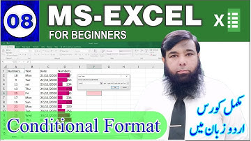 Microsoft Excel Tutorial in Urdu / Hindi - Conditional Formatting Class 08.