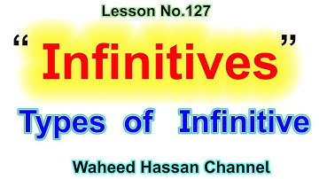 INFINITIVES/What is a INFINITIVE? Uses of INFINITIVE in english grammar Lesson 127 by WAHEED HASSAN