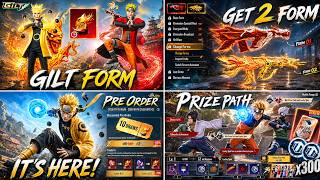 🔥NARUTO - BEST EVER GILT SPIN IN PUBGM || NARUTO PRIZE PATH ALL REWARDS + PRE-ORDER EVENT.