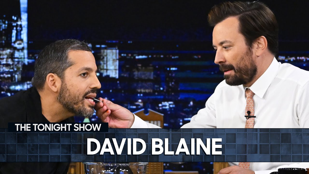 David Blaine Freaks Jimmy Out with a Terrifying Card and Nail Trick The Tonight Show YouTube