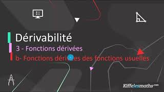 Dérivabilité 3-a- Fonctions dérivées