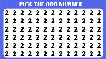 find the odd one out number and later challenge  | only  1%  can  solve it !"