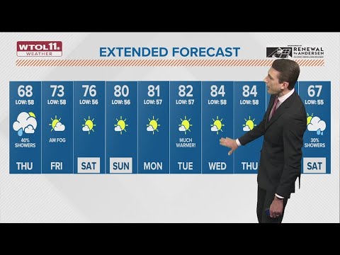 Grey skies and lingering showers Thursday; warmer than average ...