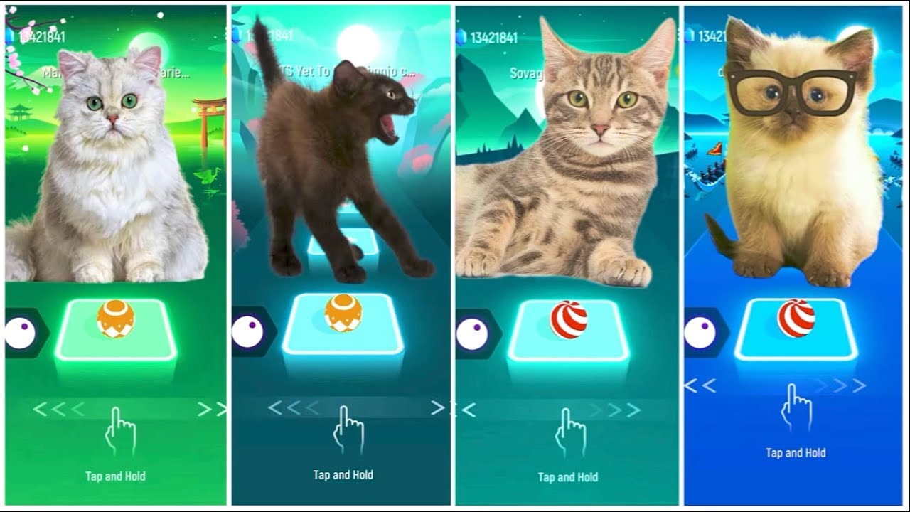 favorite-quartet-tiles-hop-rush-edm-green-eyed-cat-vs-evil-cat-vs