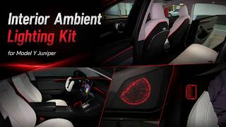 Model Y Juniper Interior Ambient Lighting Kit RGB LED Lights Strip with Factory Screen Control