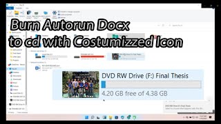 How to burn autorun thesis file to cd with customized icon screenshot 5