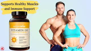 NatureWise Vitamin D3 Softgel Dietary Supplement - for Healthy Muscle Function, and immune Support