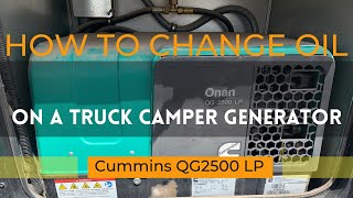 How to change the Oil in a Cummins QG 2500 LP Generator