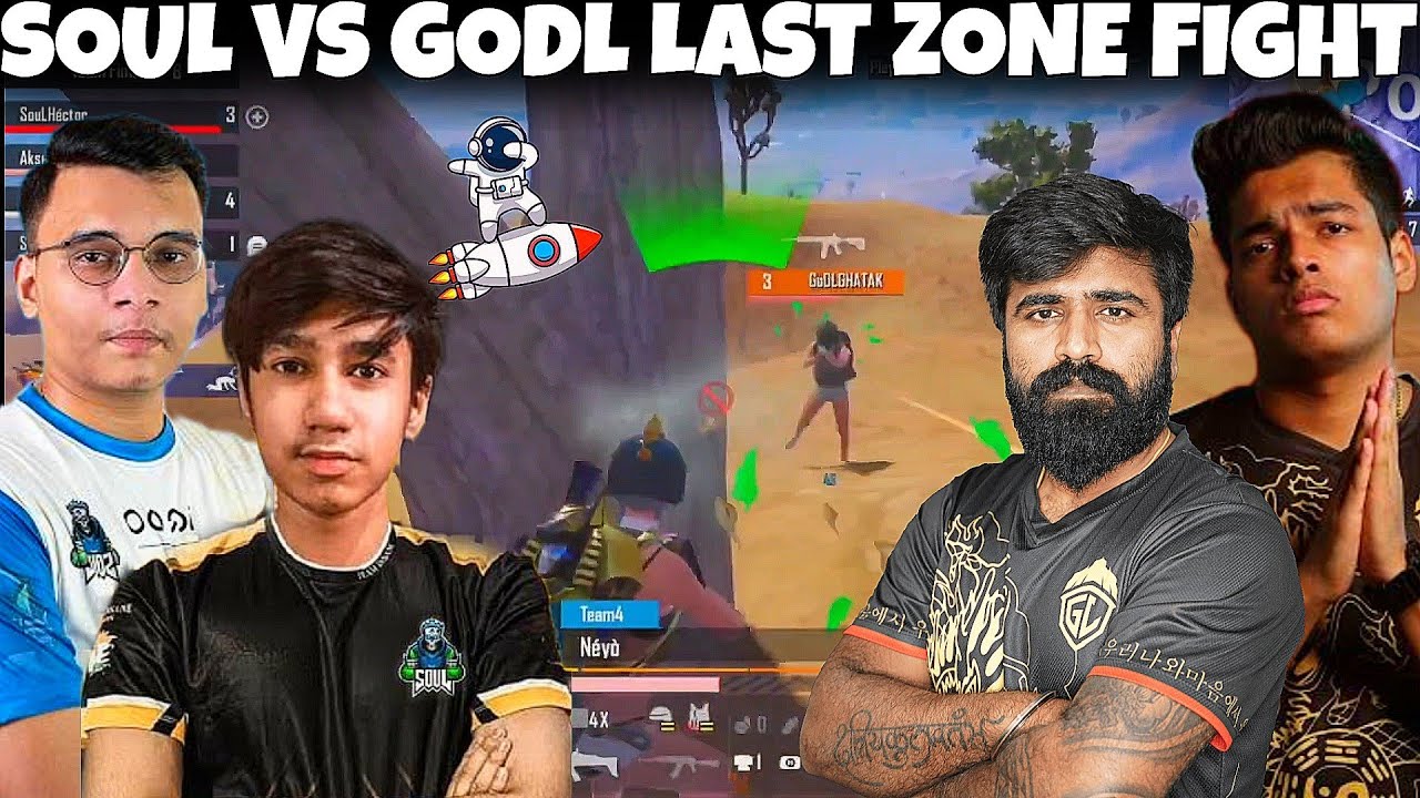 SOUL VS GODL 3V4 LAST ZONE UNBELIEVABLE FIGHT🚀 | SOULAKSHAT 1V3 GODL ...