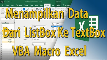 Tutorial VBA Macro Excel #15 Menampilkan Data Dari ListBox Ke Dalam TextBox