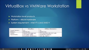 VirtualBox vs VMWare