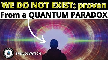 WE DO NOT EXIST: proven  From a QUANTUM PARADOX