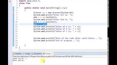 Exception-handling (Part-2)