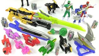 Massive Collection Power Rangers Dino Charge Toys - Morphers Mini Zords - Light Sound