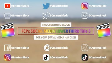 FCPx Lower Third Title | CB Social Media LT 05 by The Creator