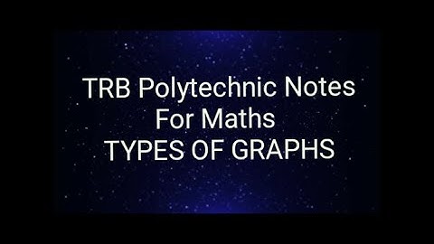 TRB POLYTECHNIC NOTES FOR MATHS: Types of  Graphs
