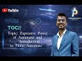 lecture3||TOC||Expressive power of Automata & Introduction to FA||Gate CSE||University exam AKTU