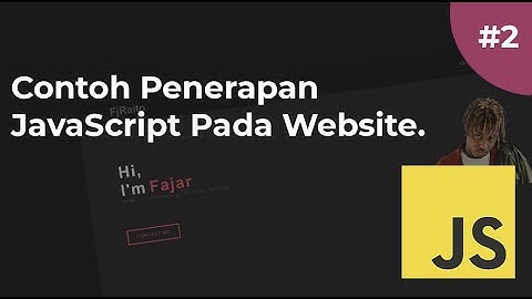 Contoh Penerapan Javascript Pada Website