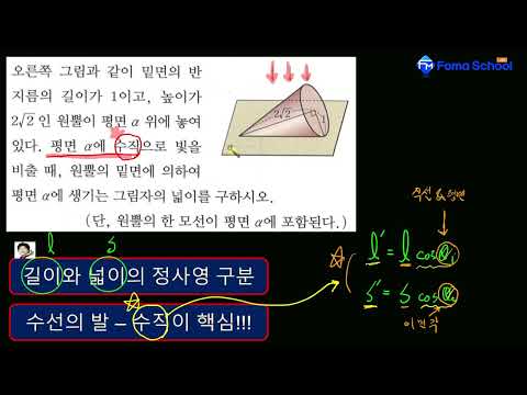 회원요청 정사영 문제 [개정 쎈 기하 05 공간도형] B13 584