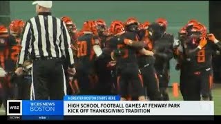 High school football rivals face off at Fenway Park