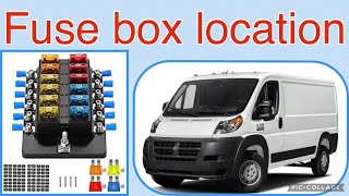 The fuse box location on a 2017 Ram ProMaster