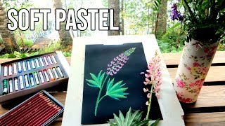 How to Draw a Lupine || Soft Pastel Flower Tutorial screenshot 5
