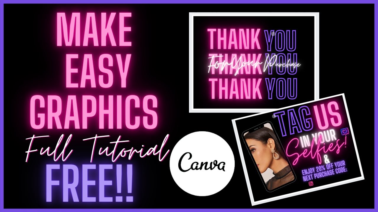 HOW TO CREATE THANK YOU CARDS FOR YOUR BUSINESS USING CANVA - YouTube