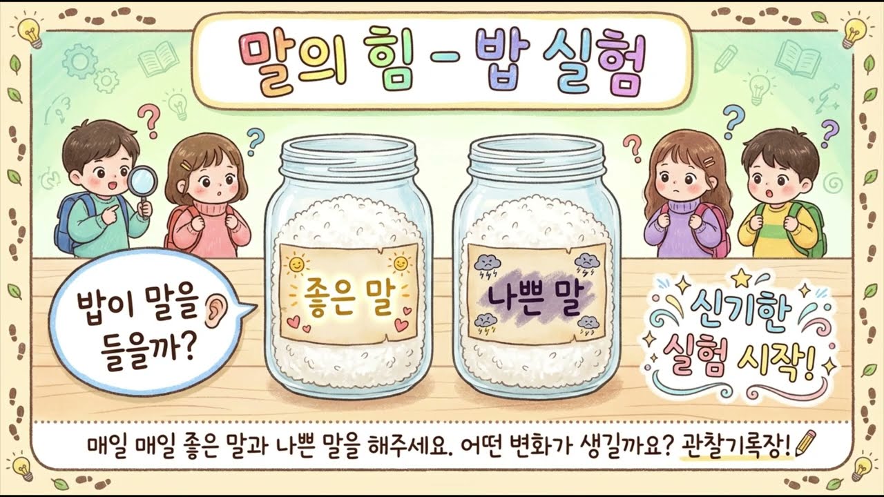 초등교사가 알려주는 말의 힘 | 밥 실험으로 증명된 놀라운 비밀 | 우리 아이 말 습관 바꾸는 법 | 밥 실험으로 본 긍정 언어의 힘