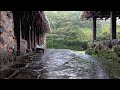 Vallend Water En Regengeluiden Gehoord In Een Traditioneel Huis Natuurlijk Wit Geluid