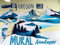 Timelapse of mural painting - malba na zeď (Oregon: Klamath Falls)