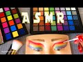ASMR Makeup Eyeshadow on Mannequin Whispered Makeup 🌈 Rainbow