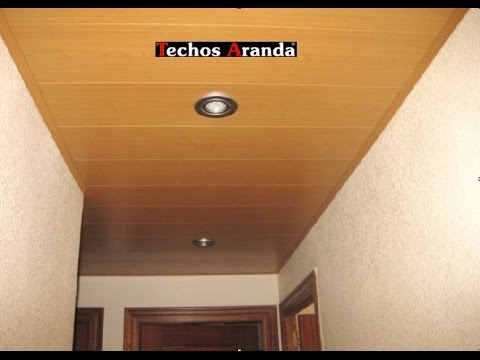 Techos listones madera techosdealuminio.com youtube Como bajar un techo con madera