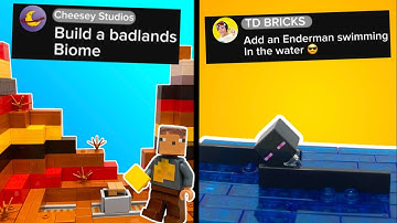 I Built a LEGO Minecraft World using Only YouTubers Ideas!