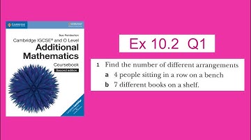 Additional Mathematics IGCSE and O level |Chapter 10 - Permutations and Combinations| Ex 10.2, Q1