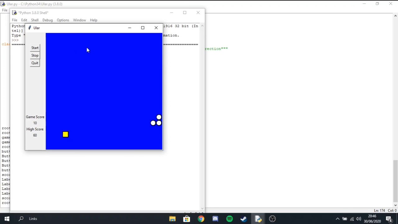 Game Snake Berbasis tkinter (Final Project) - YouTube